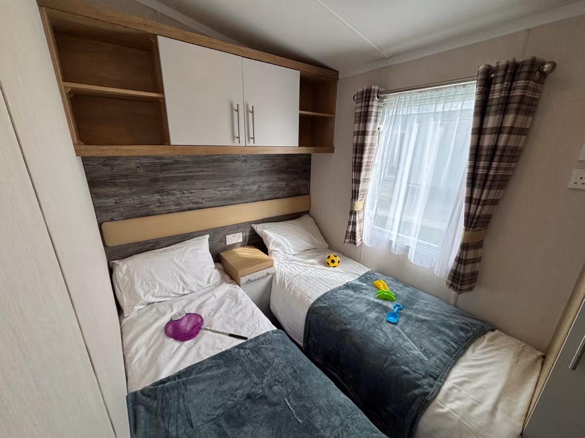 2021 Swift Bordeaux Exclusive 3 Bed Twin Bedroom 1