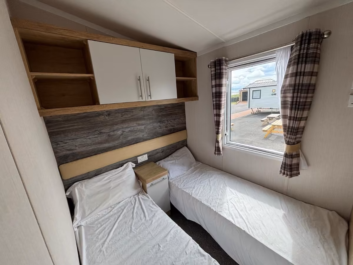 8023 2021 Swift Bordeaux Exclusive Twin Bedroom 2