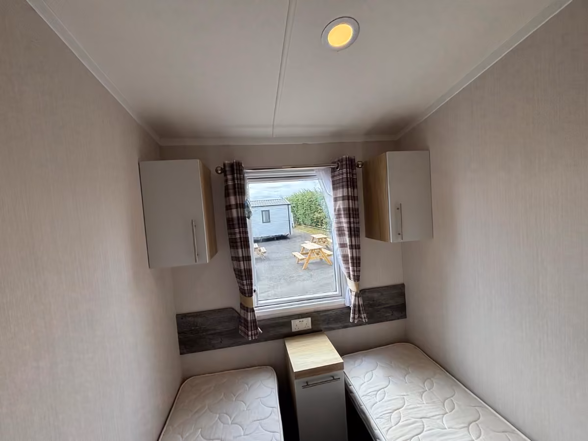 8023 2021 Swift Bordeaux Exclusive Twin Bedroom