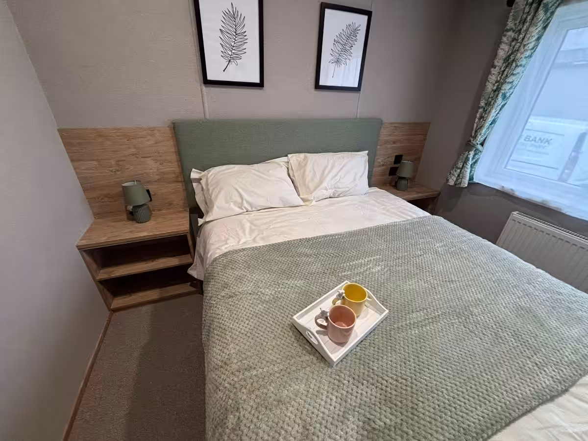 Master bedroom in 2026 ABI Kielder Lodge for sale at Elm Bank Coastal Park, Berwick-upon-Tweed
