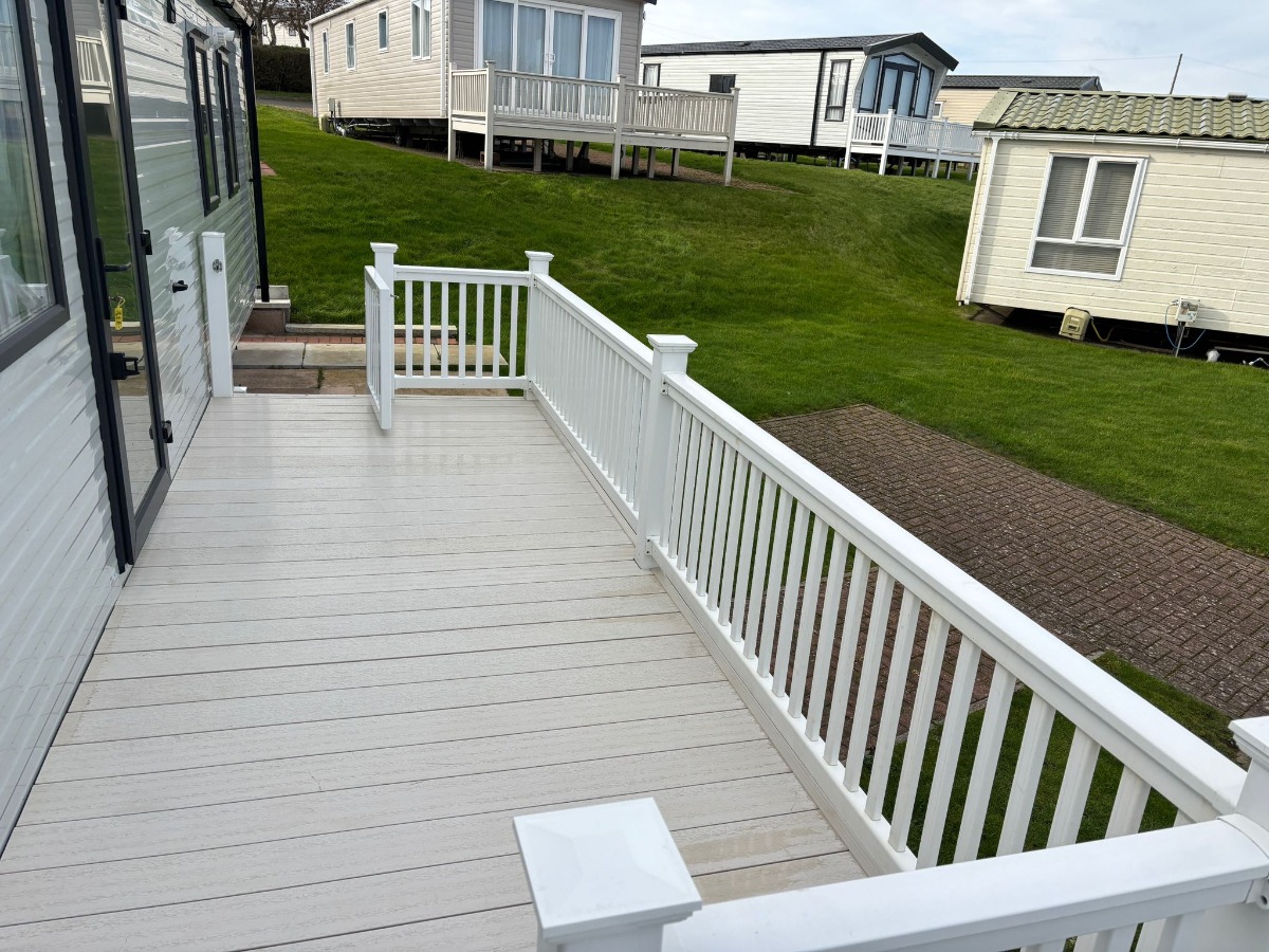 2024 Willerby Manor Green Range decking view toward park