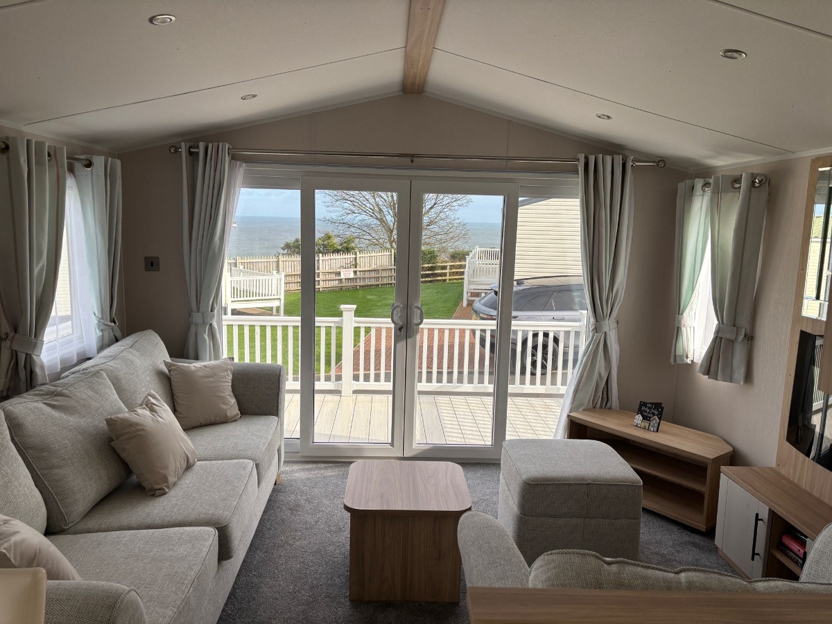 2024 Willerby Manor Green Range view from living room toward patio doors