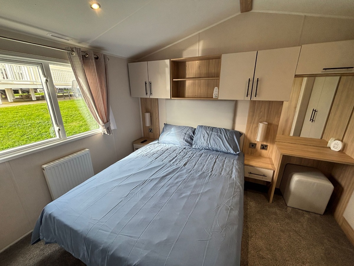 Master bedroom in 2024 Willerby Manor Green Range for sale at Elm Bank Coastal Park, Berwick-upon-Tweed