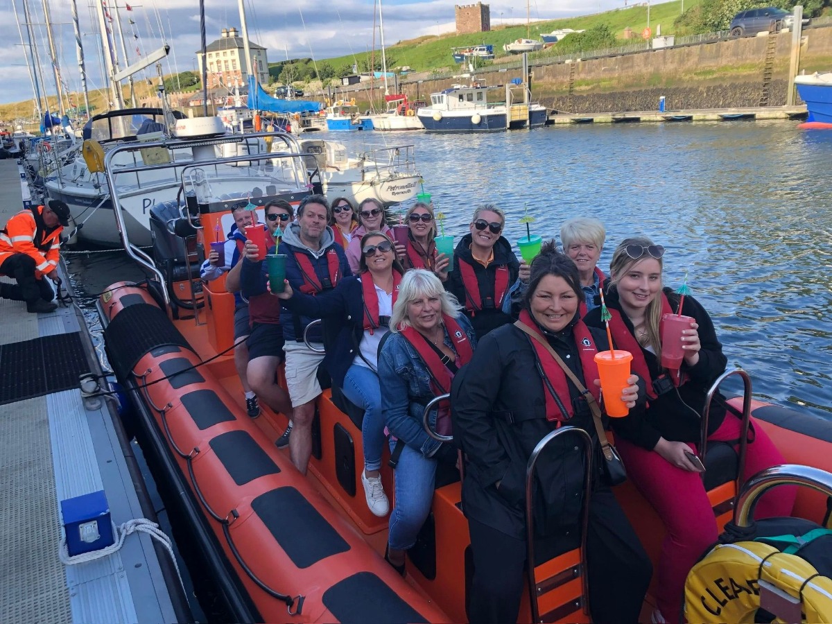 Owners from Elm Bank Coastal Park in Berwick, Northumberland, setting off on an exhilarating RIB cruise along the stunning Scottish coastline